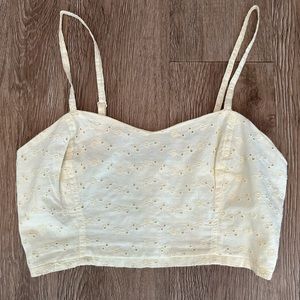 Ivory crop tank